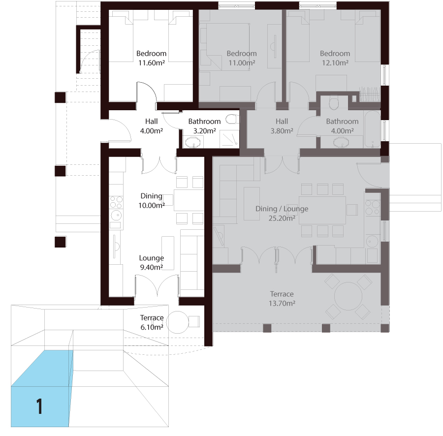 Plazs41 Sukošan Apartment 1 floor plan